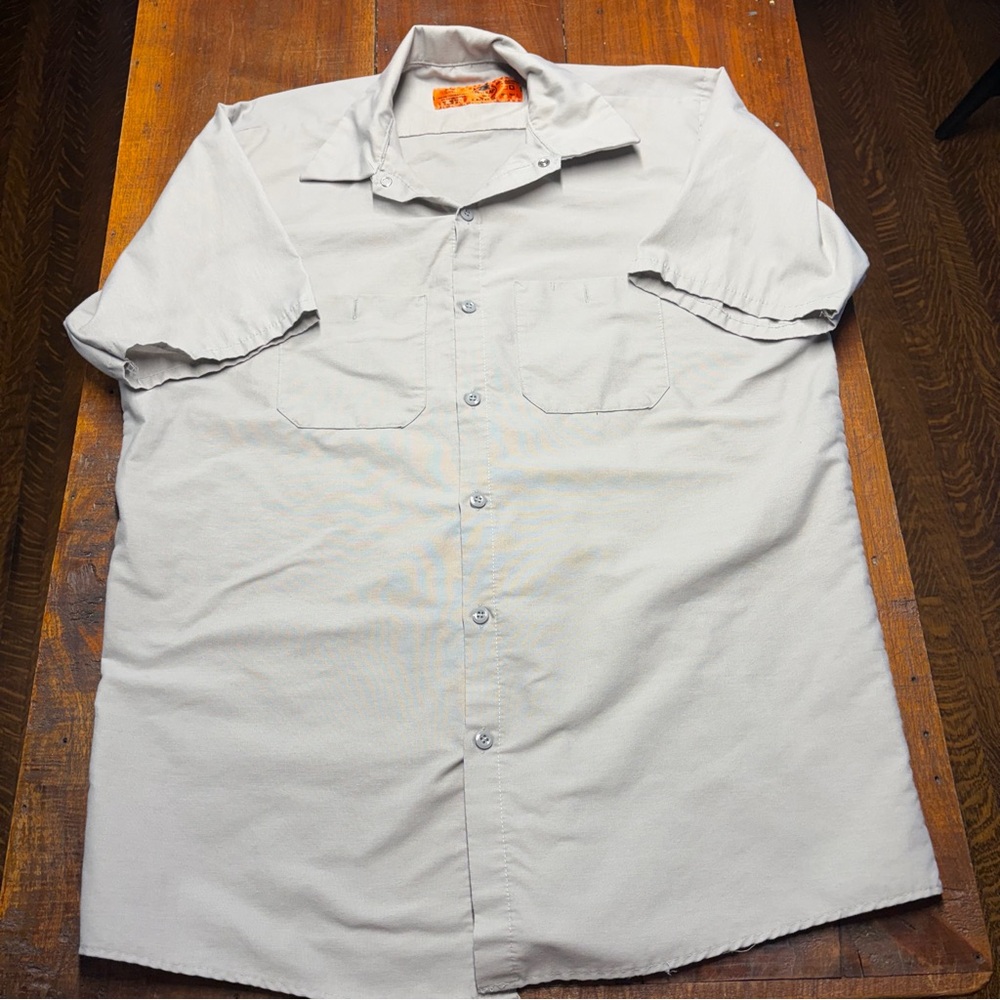 Red Kap Work Wear, Short Sleeve, Button‎ Front, Men's Size